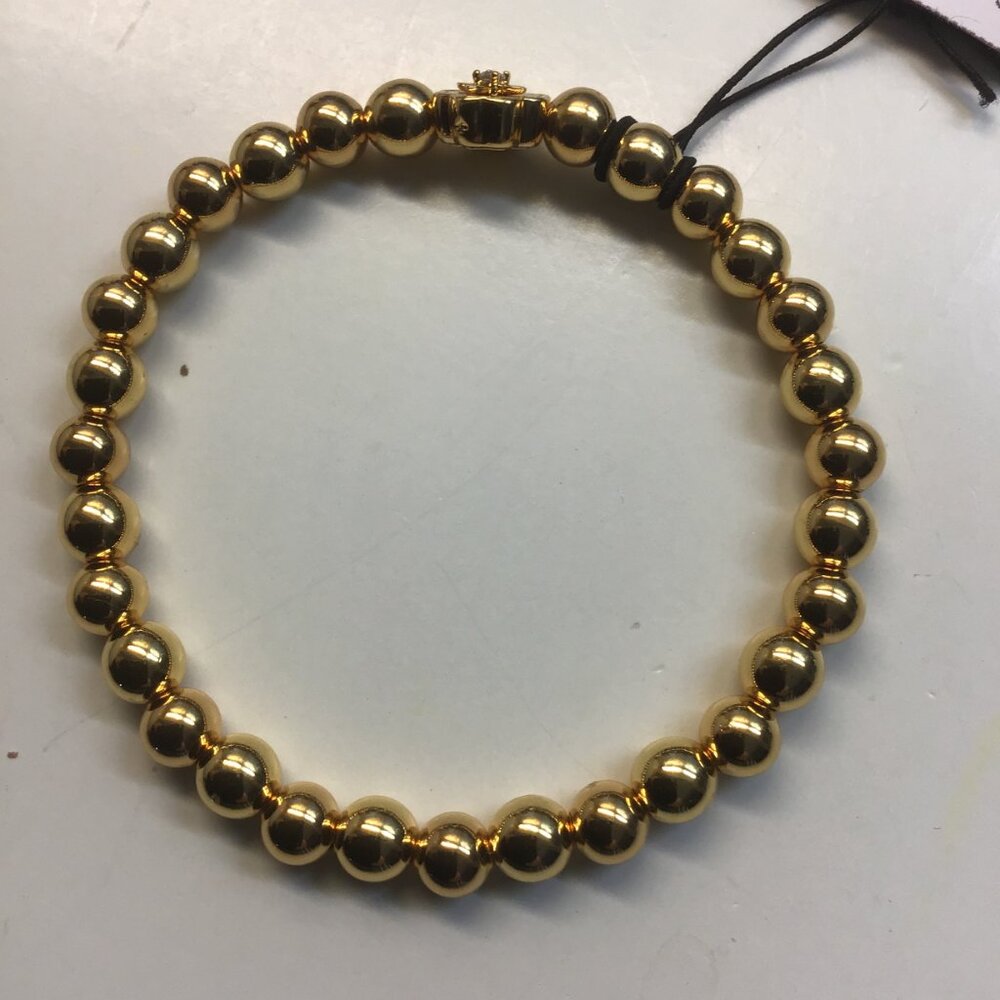 Kate Spade New Elasticized Gold  Bead Bracelet